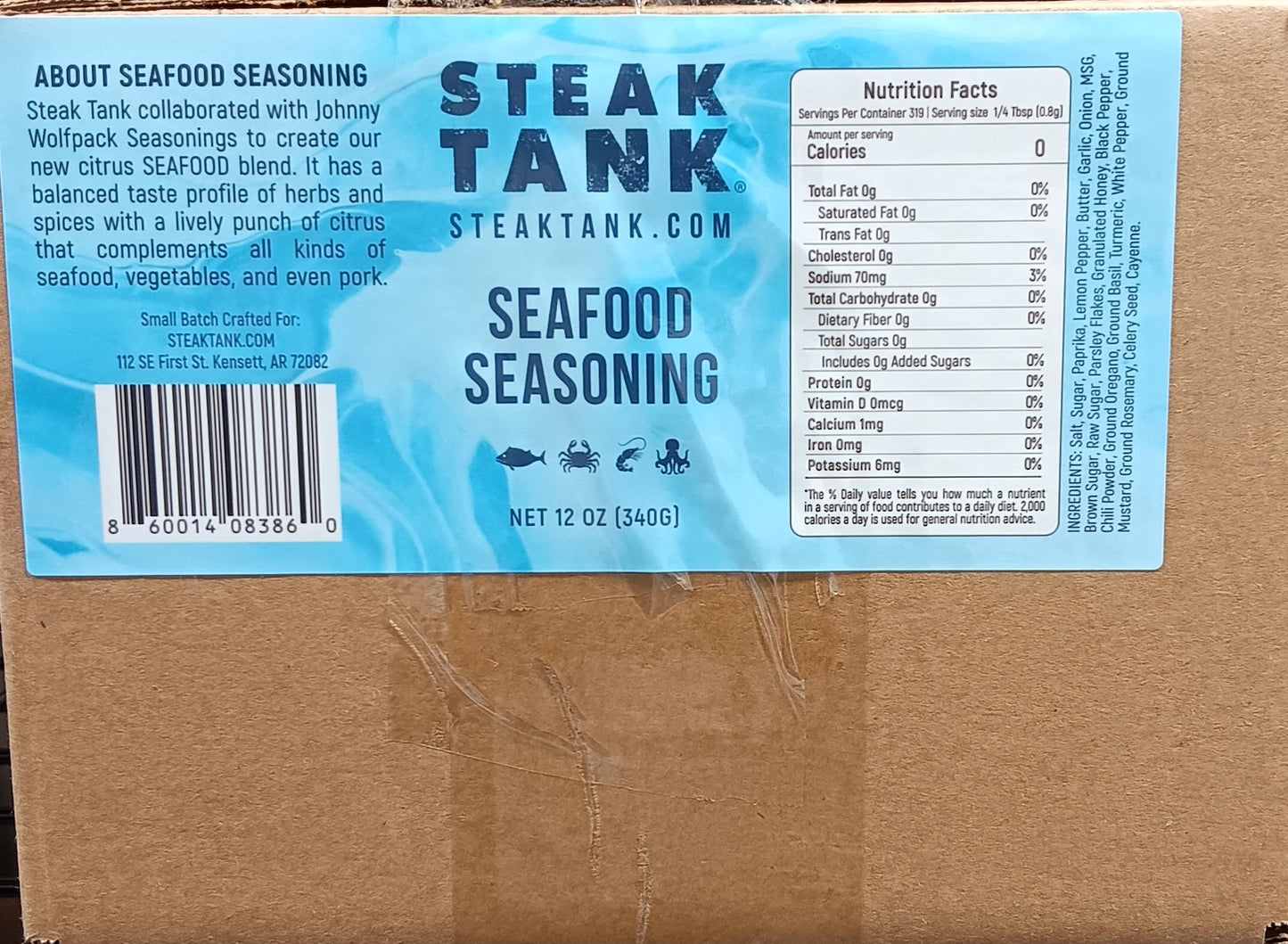 STEAK TANK SEAFOOD SEASONING 12 oz -Case of 12