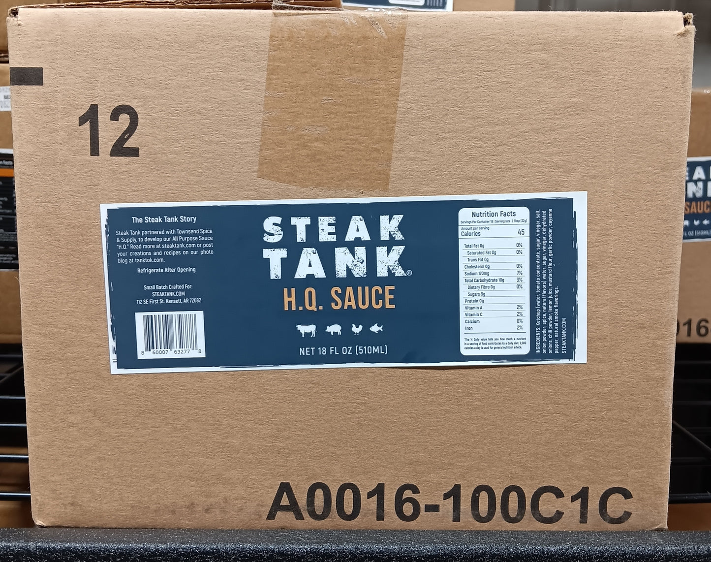STEAK TANK H.Q. SAUCE- 18 oz. Case of 12