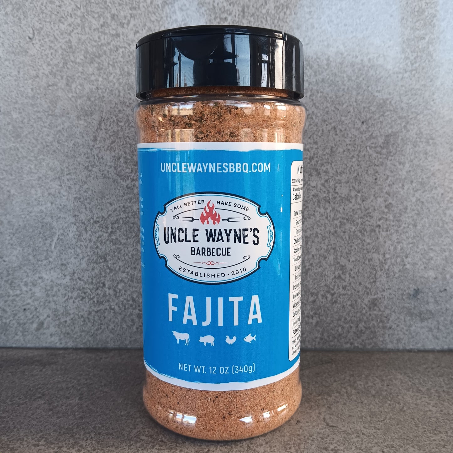 UNCLE WAYNE'S FAJITA SEASONING (1- 12oz bottle) FREE SHIPPING