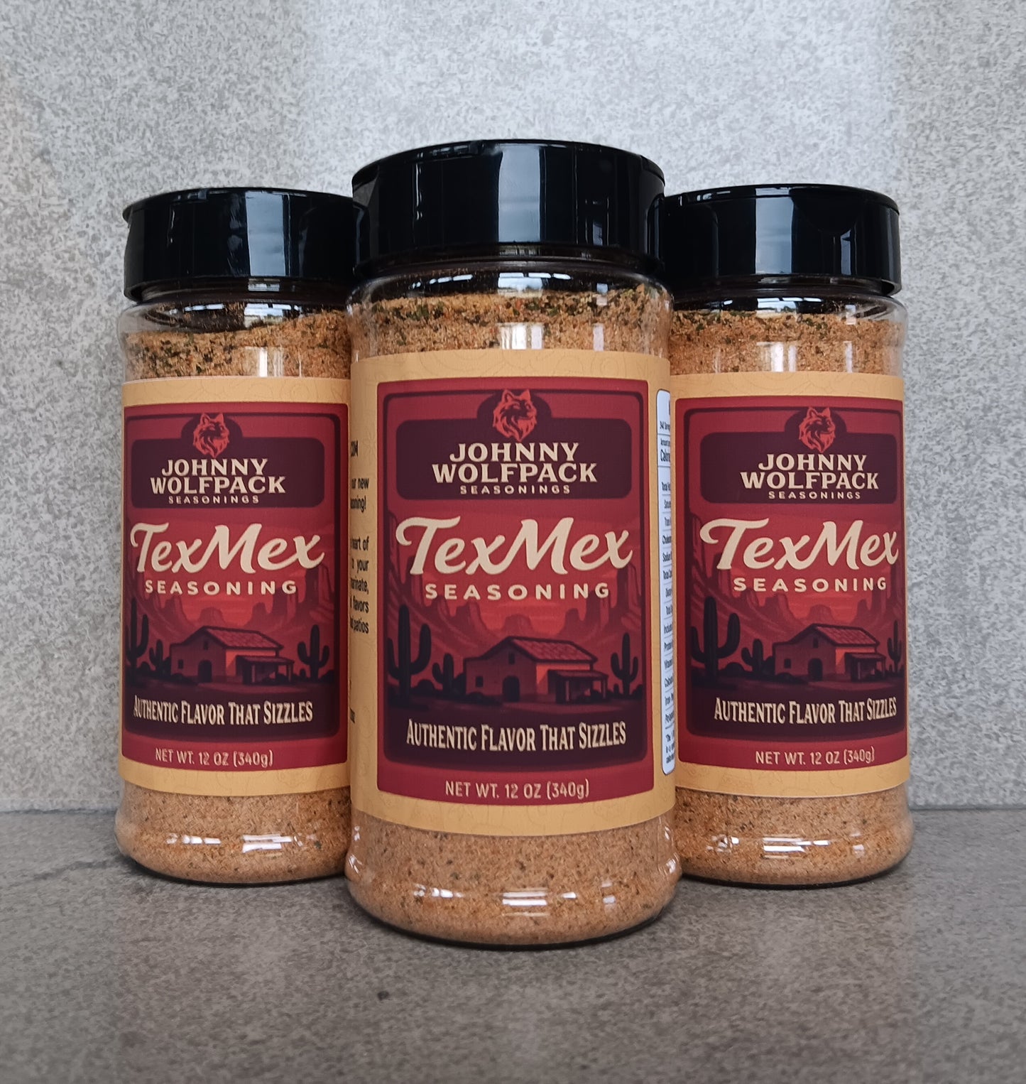 Johnny Wolfpack's Tex-Mex Seasoning 12oz--3 Pack