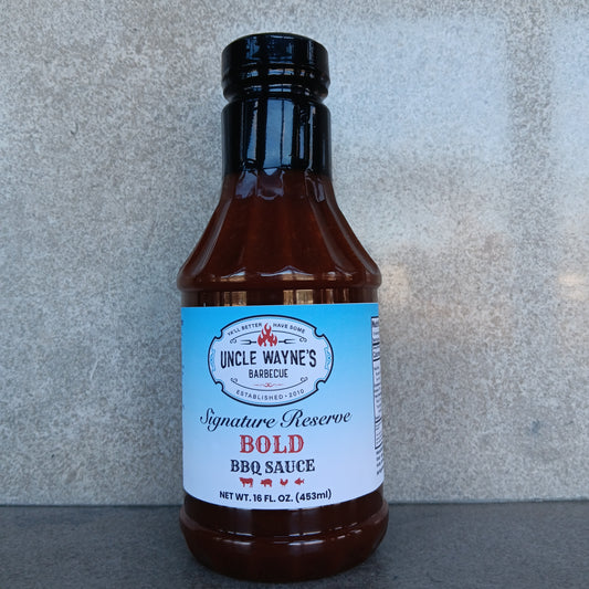 UNCLE WAYNE'S SIGNATURE RESERVE BOLD BBQ SAUCE (16oz Bottle)