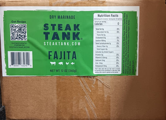 STEAK TANK FAJITA SEASONING 12 oz -Case of 12
