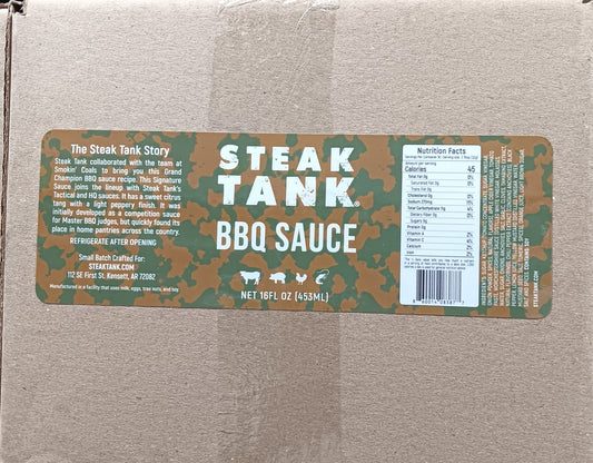STEAK TANK BBQ SAUCE- 16 oz.  Case of 12