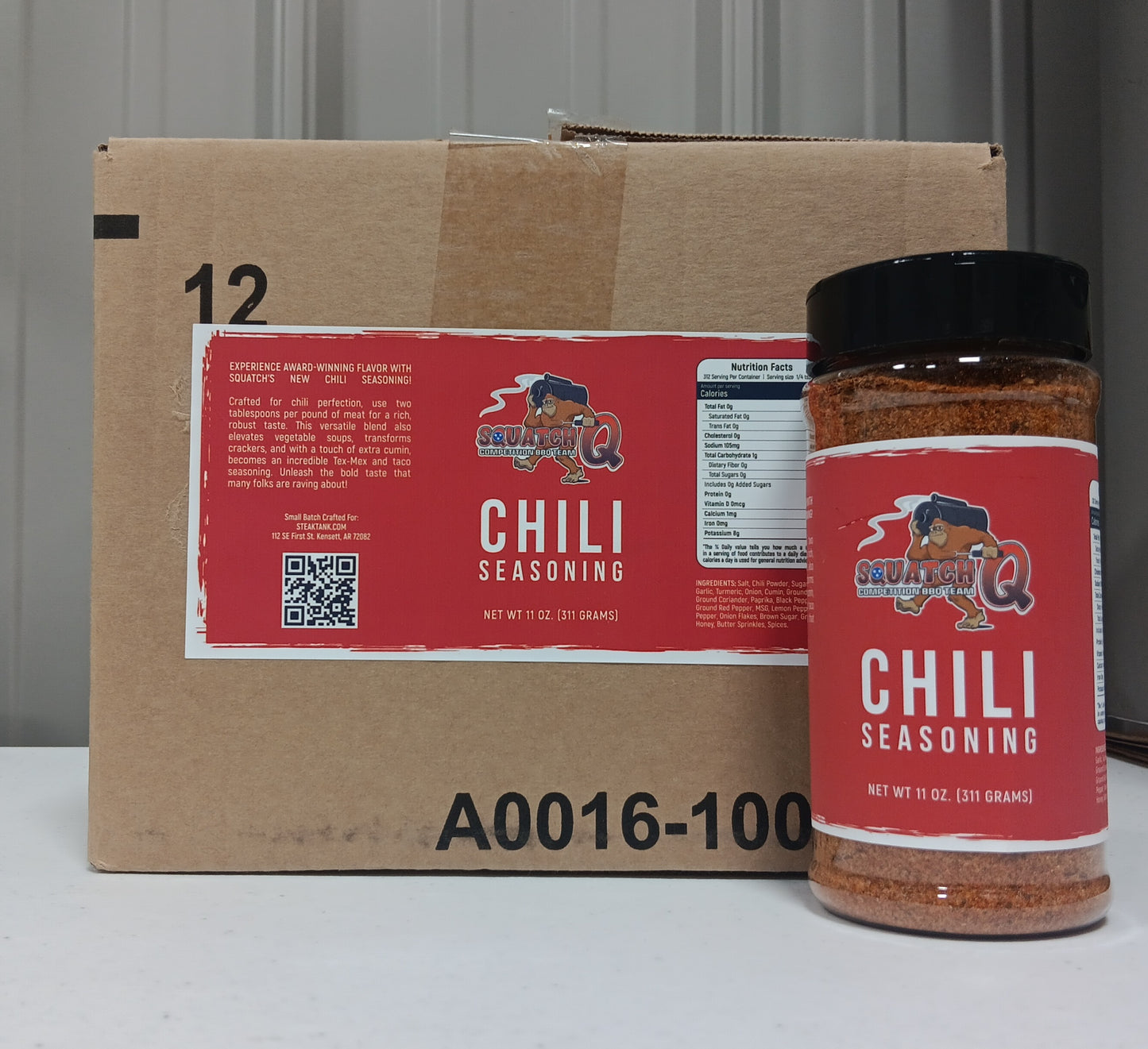SQUATCH CHILI - CASE OF 12 - 11 OZ. SHAKERS