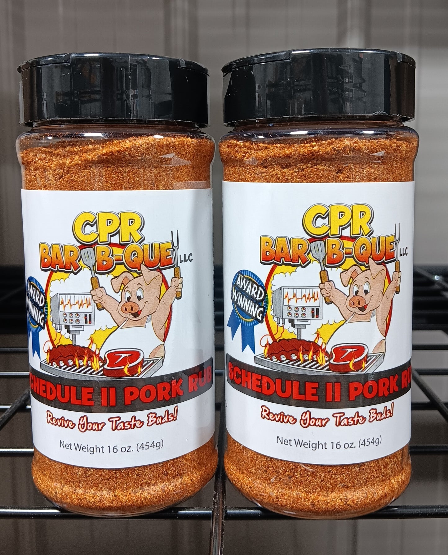 CPR BAR B-QUE SCHEDULE ll PORK RUB - 2- 10oz Shakers