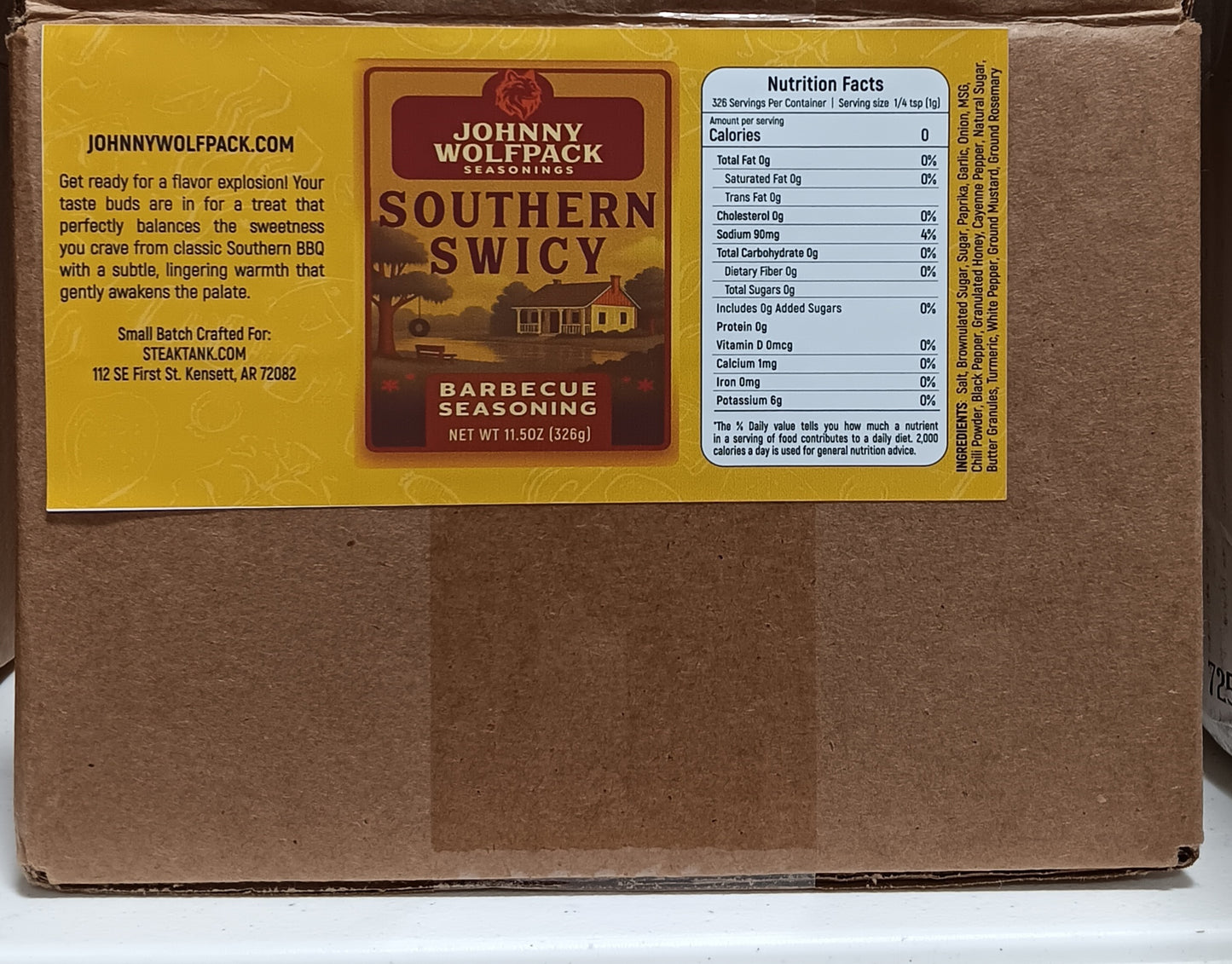 Johnny Wolfpack Southern Swicy CASE (12-11.5oz Shakers)