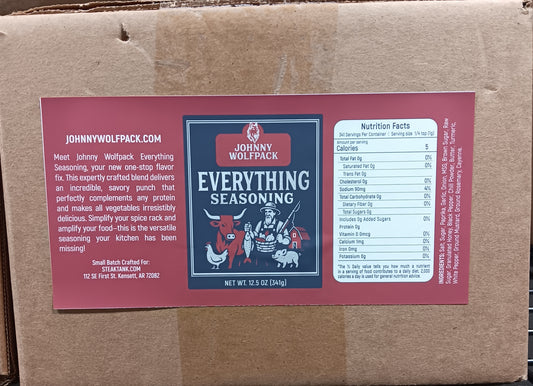 Johnny Wolfpack Everything Seasoning CASE (12-12.5oz Shakers)