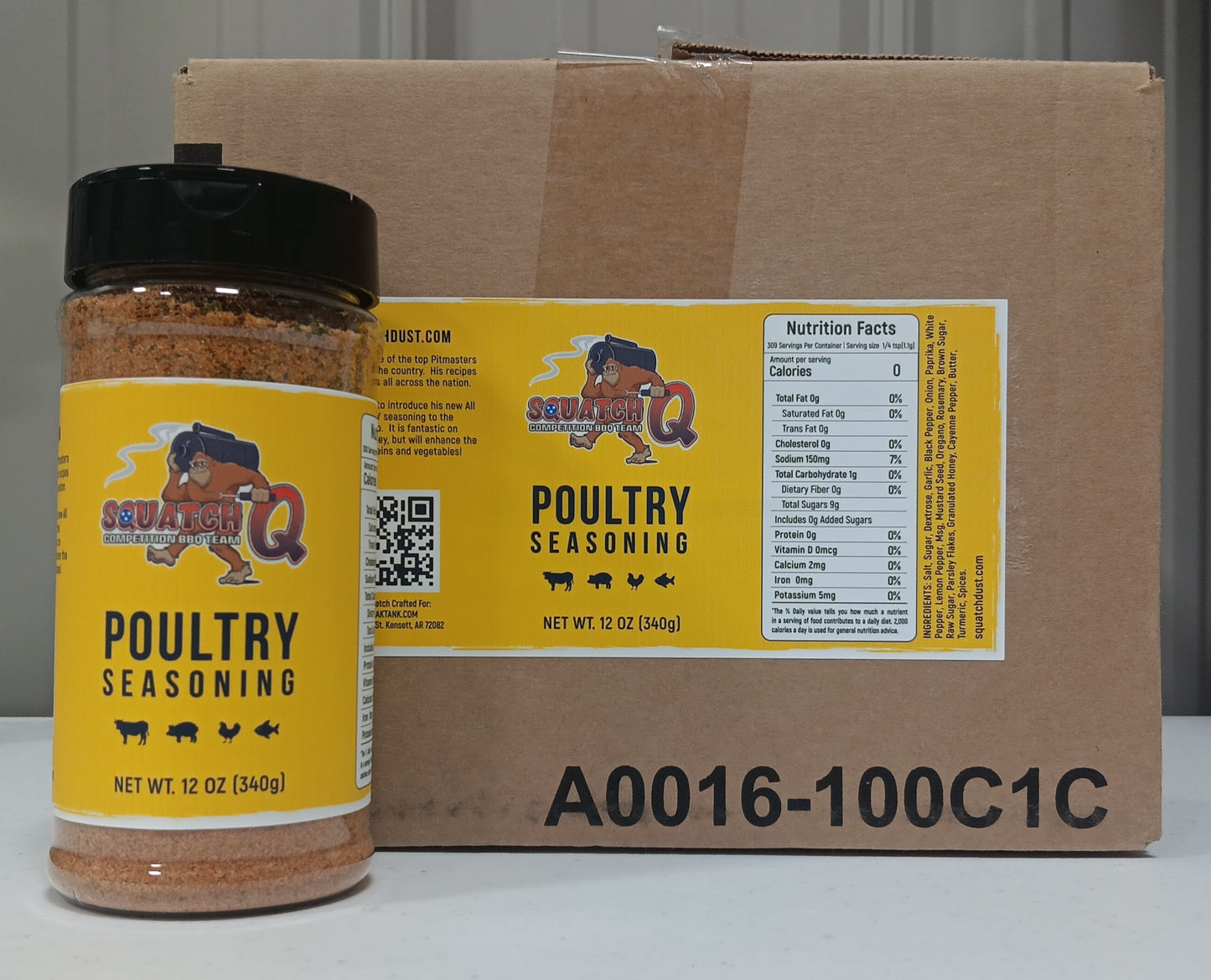 SQUATCH POULTRY - CASE OF 12 - 12 OZ. SHAKERS